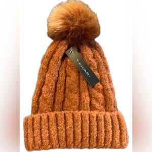 NWT, Tahari- Burnt orange, Sophisticated/Rustic, Knit Beanie, One Size